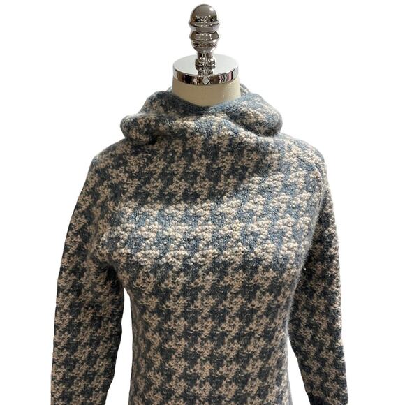 Stella McCartney Womens Crochet Hooded Thick Warm Sweater Blue White Size 38/XS‎ - Picture 11 of 14